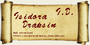 Isidora Drapšin vizit kartica